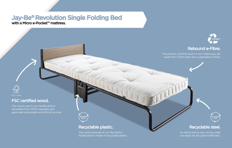 JAY-BE Revolution Folding Bed with Micro e-Pocket Mattress