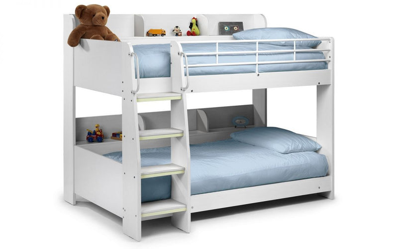Children's Domino Bunk Bed with Luminous Glow in the Dark Ladder Steps