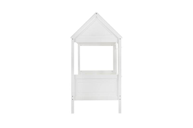 Kids Fun Treehouse Hideaway White Wooden Bed Frame