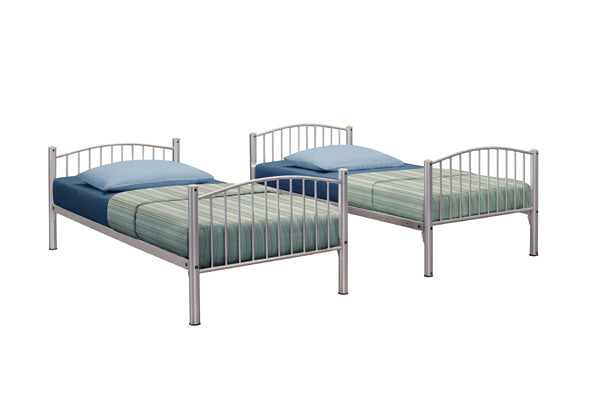Multi-Functional Corfu Metallic finish Bunk Bed - (Separates into 2 Single Beds)