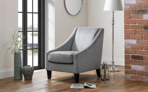 Sophisticated Maison Chair in a Luxurious Slate Grey Velvet