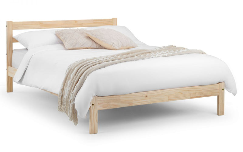 Natural Pine Simplistic Unfinished Design Sami Bed Frame