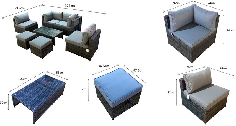 Signature Weave Chelsea Modular Sofa Set in Grey