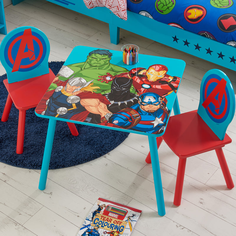 Marvelous Marvel Avengers Table & Chairs