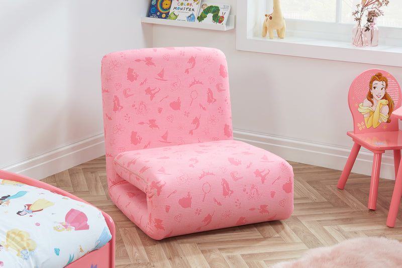 Pretty Pink Princess Fold Out Bed Chair