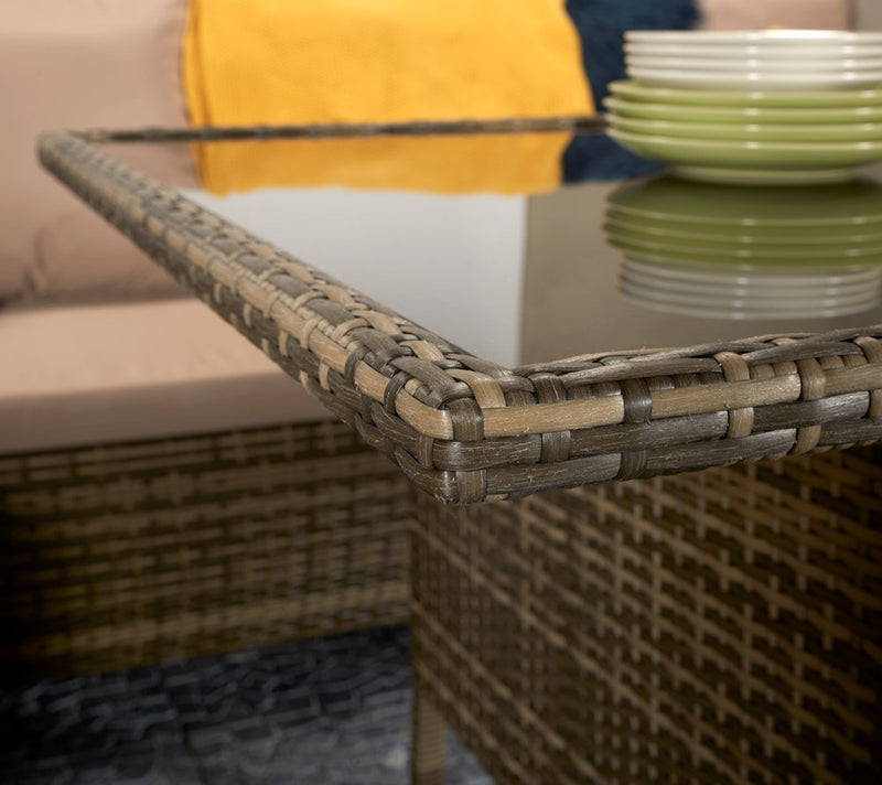 Signature Weave Charlotte Corner Dining in Nature/Brown
