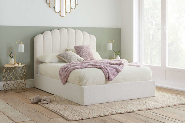 Stylish Monoco End Lift Ottoman Bed White - 2 Sizes