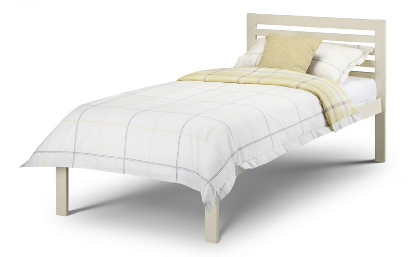 Crisp & Modern 3FT Single Slocum Bed Frame available in Antique Pine, Stone White or Grey