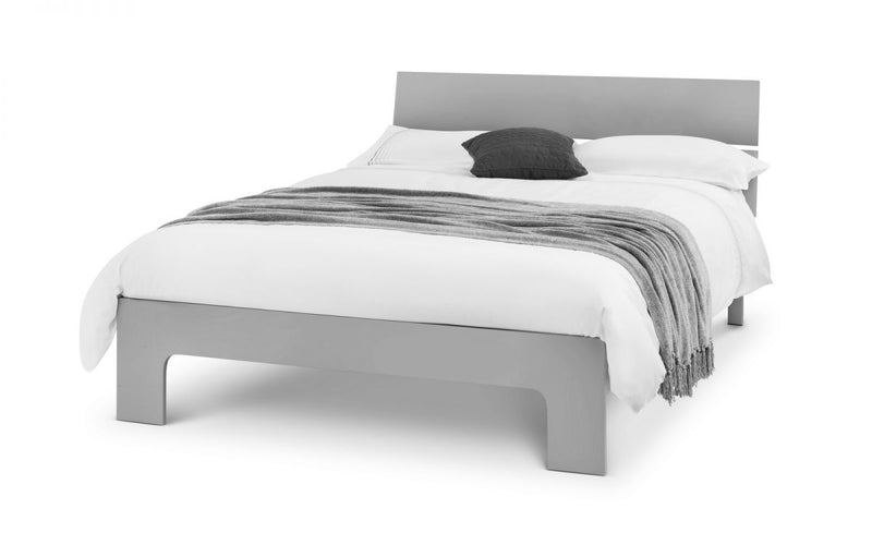 Modern Ultra Chic Manhattan High Gloss Grey Bed Frame 4FT6 & 5FT