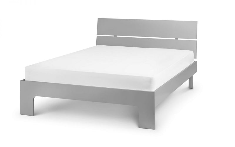 Modern Ultra Chic Manhattan High Gloss Grey Bed Frame 4FT6 & 5FT