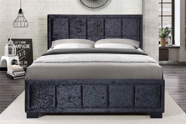 Stunning Soft Hannover Deep Cushioned Headboard Fabric Bed Frame