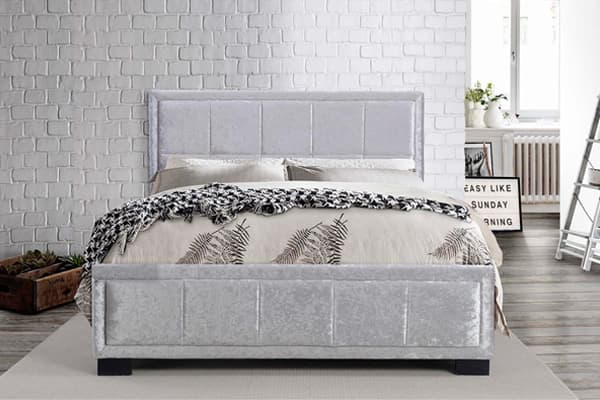Stunning Soft Hannover Deep Cushioned Headboard Fabric Bed Frame