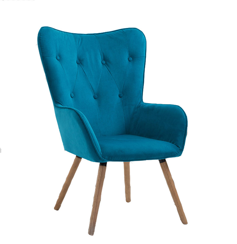 Elegant Button Back Willow Winged Armchair - In 2 Colours