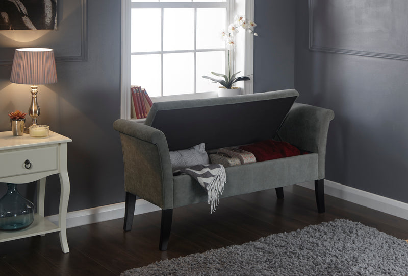 Elegant Balmoral Deep Tufted Chenille Luxurious Fabric Window Seat - In 2 Colours