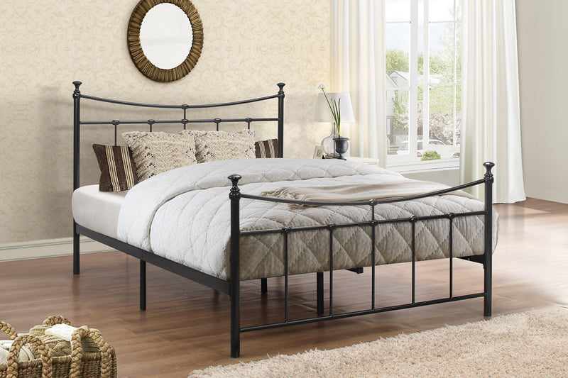 Charming Classic Traditional Style Emily Metal Curved Bed Frame