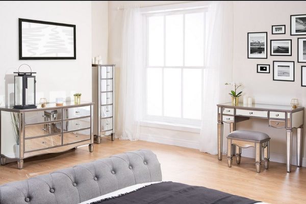 Glamorous Elysee Mirror Finished Bedroom Furniture Range