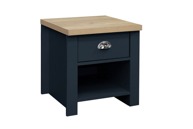 Contemporary Classic Farmhouse Highgate 1 Drawer Lamp Table - 3 Colours!