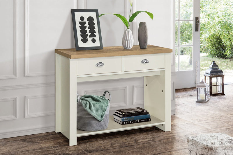 Contemporary Farmhouse Highgate 2 Drawer Console Table - 3 Colours!