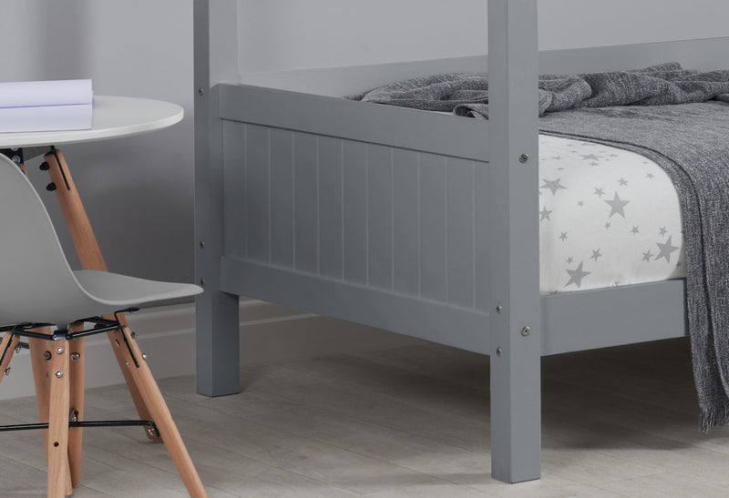 Kids 3FT Unique Home Wooden Bed Frame available in White or Grey