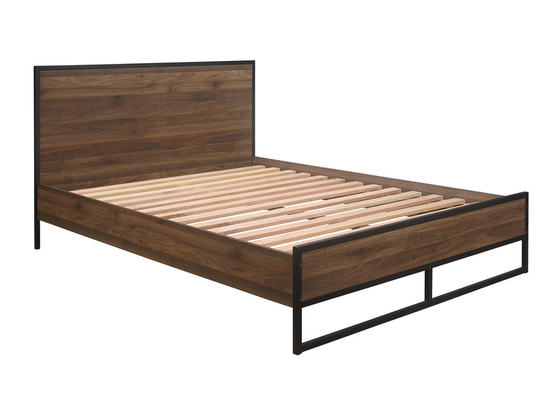 Sophisticated Houston Walnut Effect Bed Frame available in 4FT & 4FT6