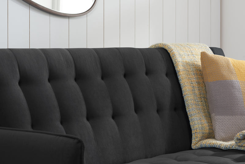 Contemporary Charcoal Hudson Fabric Sofa Bed