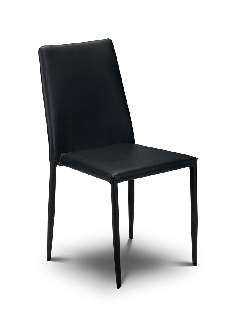Modern Jazz Stacking Dining Chair available in White or Black