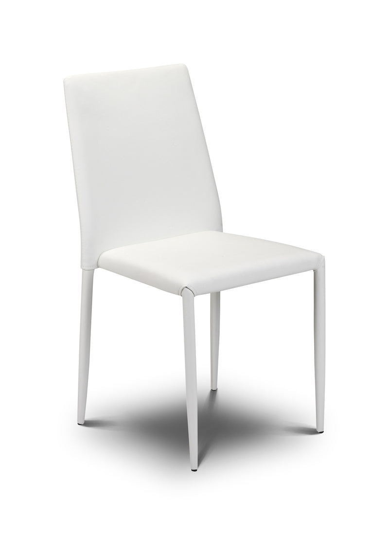 Modern Jazz Stacking Dining Chair available in White or Black