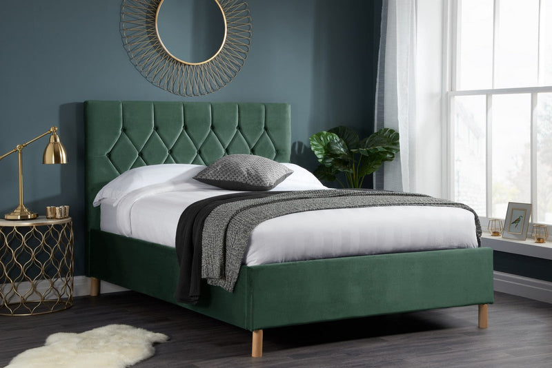 Modern & Stylish Loxley Ottoman Bed Frame Upholstered in a Luxurious Fabric - In 4 Colours