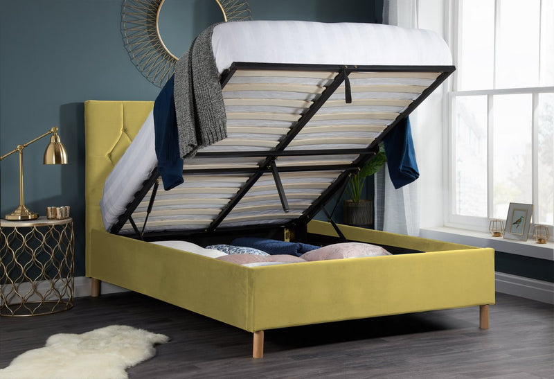 Modern & Stylish Loxley Ottoman Bed Frame Upholstered in a Beautiful Fabric - 4 Colours!