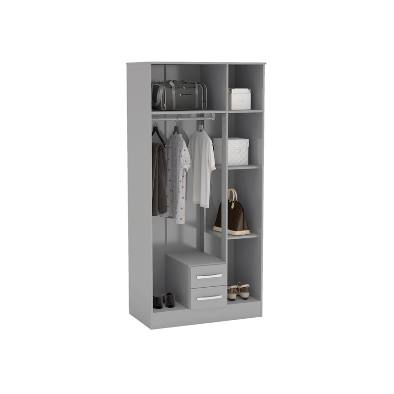 Lynx Modern 3 Door 2 Drawer High-Gloss Wardrobe With Mirror Included - In 5 Colours