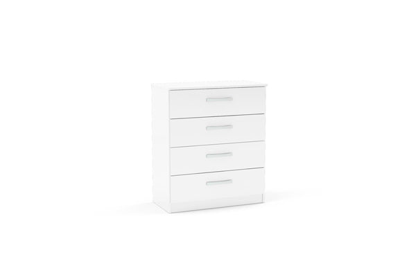 Lynx Modern 4 Drawer High-Gloss Chest of Drawers - In 5 Colours