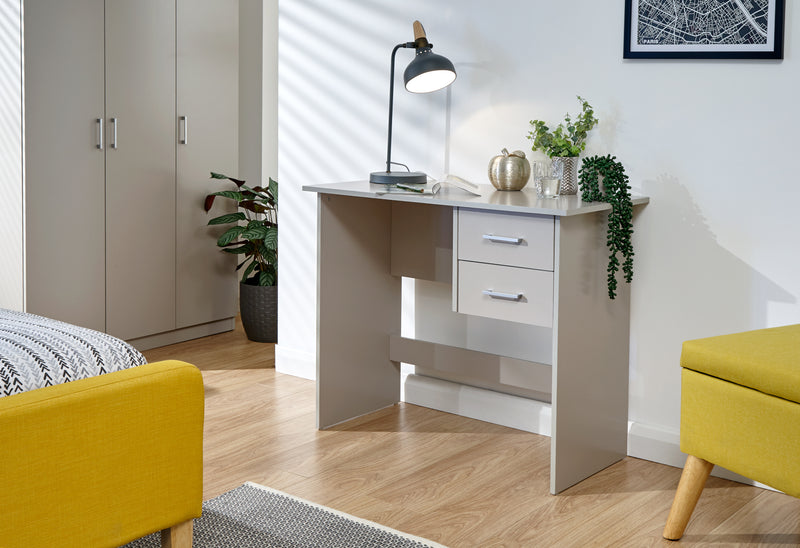 Sleek and Compact Panama Desk 2 Drawer Desk - In 3 Colours