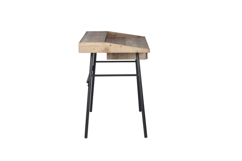 Modern Urban Home Office 1 Drawer Desk Industrial-effect Wooden Oak