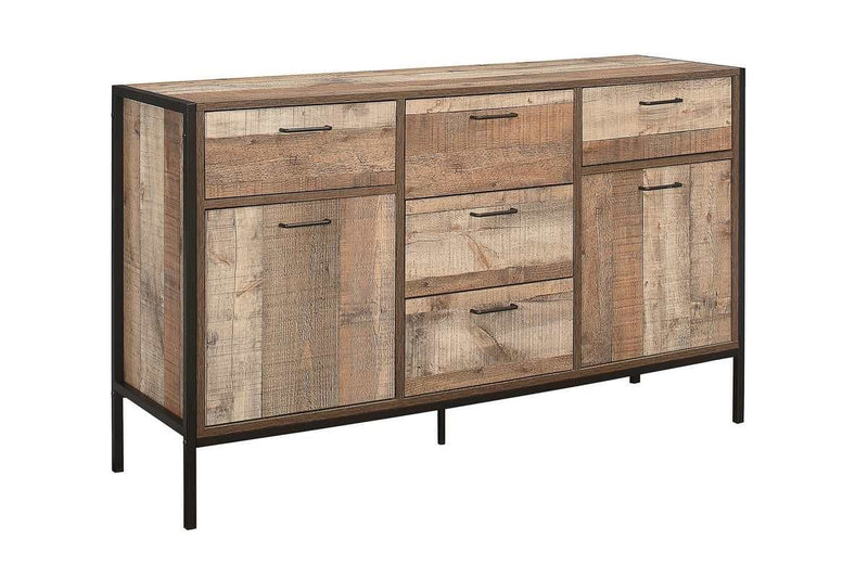 Modern Urban Industrial-effect Rustic Wooden Oak Living Furniture Range
