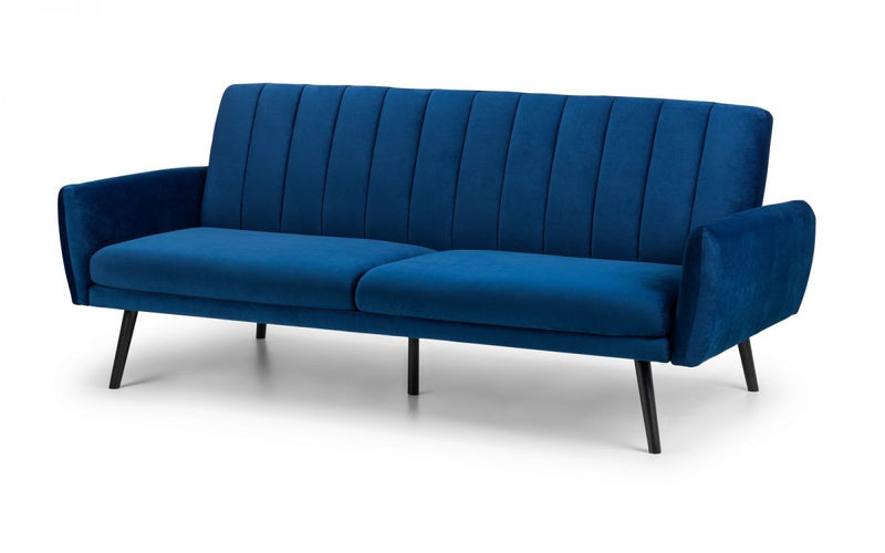 Luxurious Afina Sofabed available in Grey or Blue Velvet