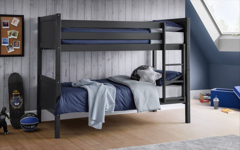 Children's Timeless Bella Bunk Bed available in Anthracite & White