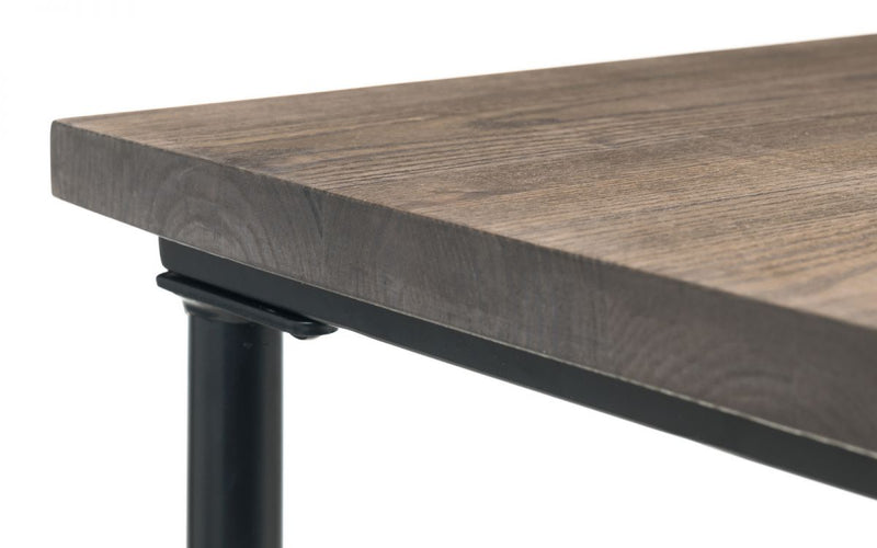 Functional Industrial Style Solid Elm Carnegie Pipe Desk