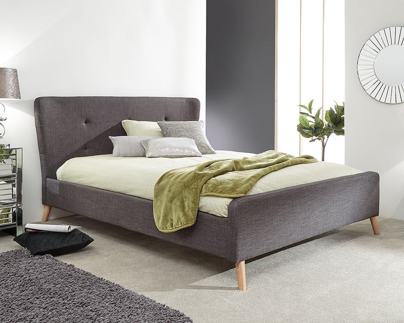 Carnaby Fabric Bed in Grey or Light Grey available in 2 Sizes