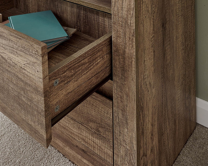 Stylish Canyon Oak Effect Luxury 2 Drawer Bookcase Living Room Furniture