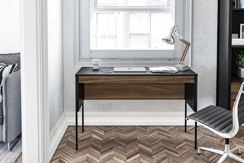 Stylish and Functional Opus Walnut & Black Study Desk with a Wood Effect Finish