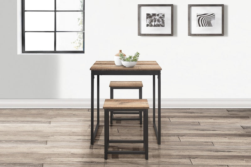 Modern Urban Dining Table Sets Industrial-effect Rustic Wooden Oak