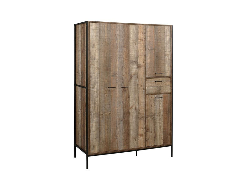 Modern Urban Bedroom Furniture Range Industrial-effect Rustic Wooden Oak