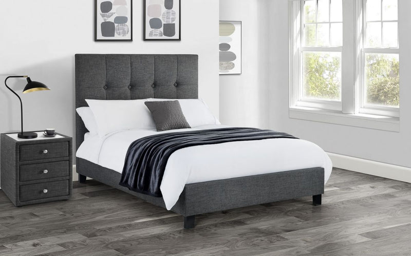 Sophisticated Sorrento High Headboard Bed in Slate Grey 4FT6, 5FT & 6FT