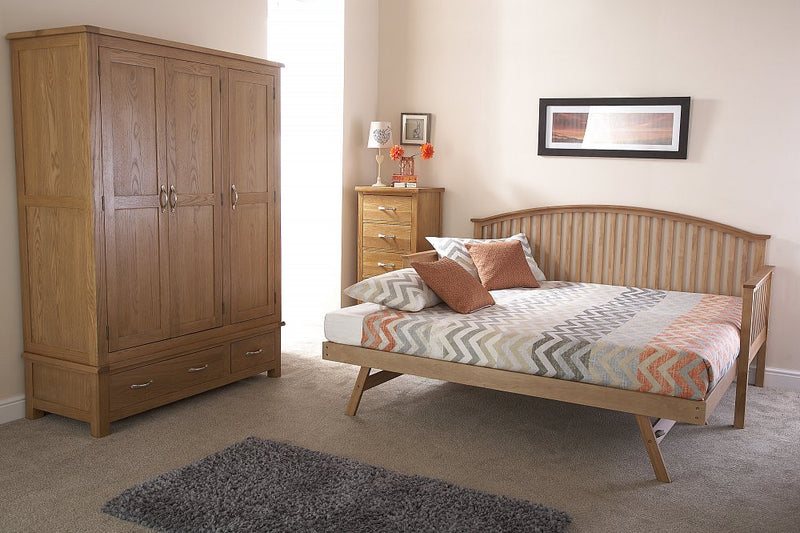 Modern Madrid Wooden Day Bed & Trundle Options - In 2 Colours