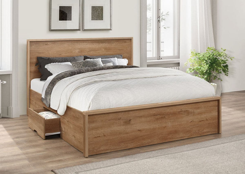 Traditional Rustic Oak Farmhouse Feel Stockwell Bed Frame With Drawers