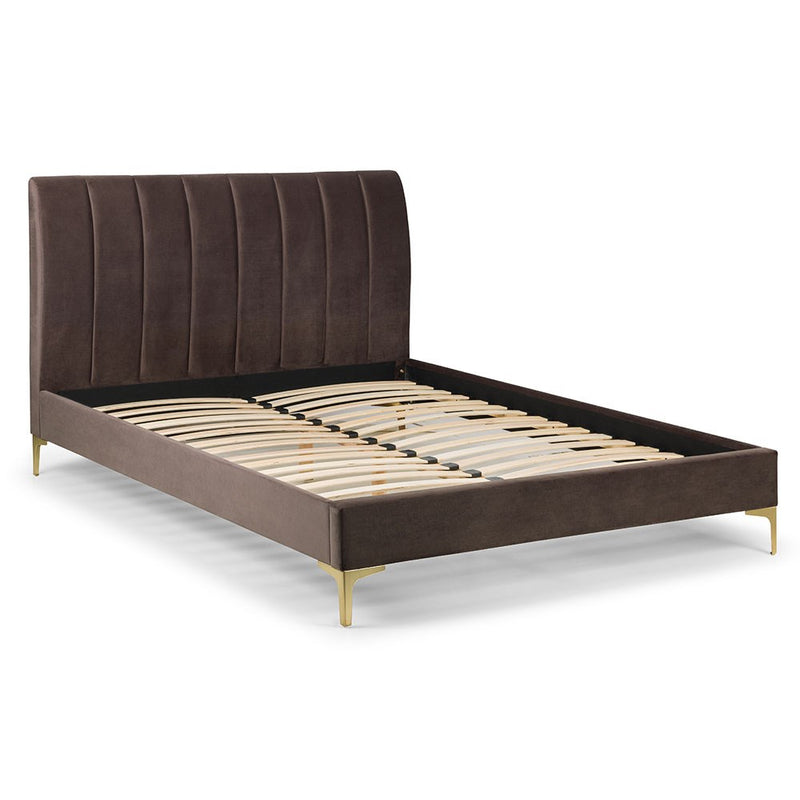 Stunning Deco Scalloped Velvet Bed available in 4FT6 & 5FT