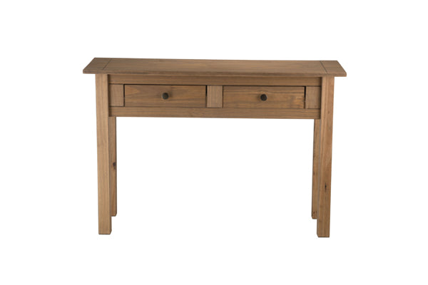 New Rustic Oak 2 Drawer Console Table