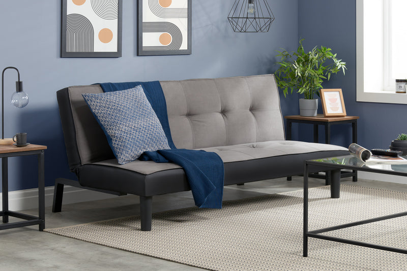 Contemporary Aurora Velvet Fabric Sofa Bed available in Grey, Midnight Blue & Green Velvet