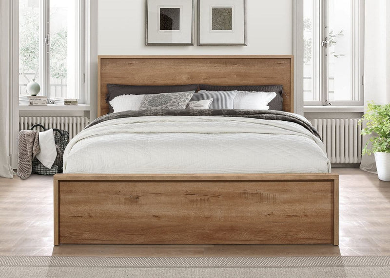 Traditional Rustic Oak Farmhouse Feel Stockwell Bed Frame With Drawers