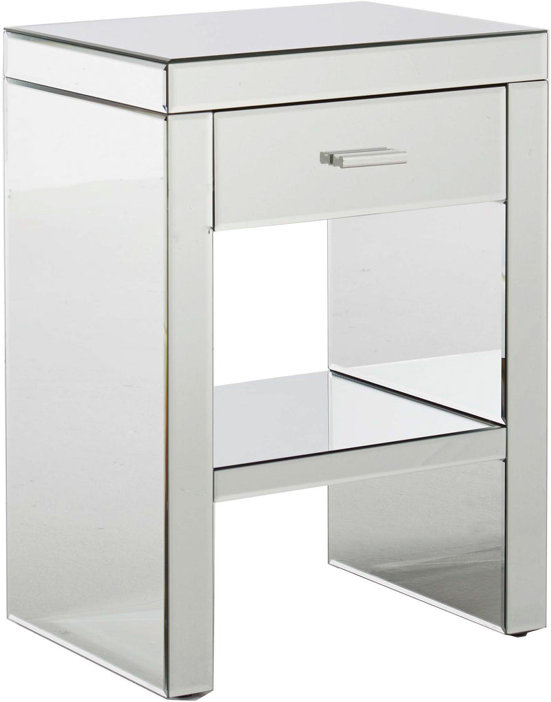 Stunning Venetian Mirrored 1 Drawer Bedside Table - Available as a pair